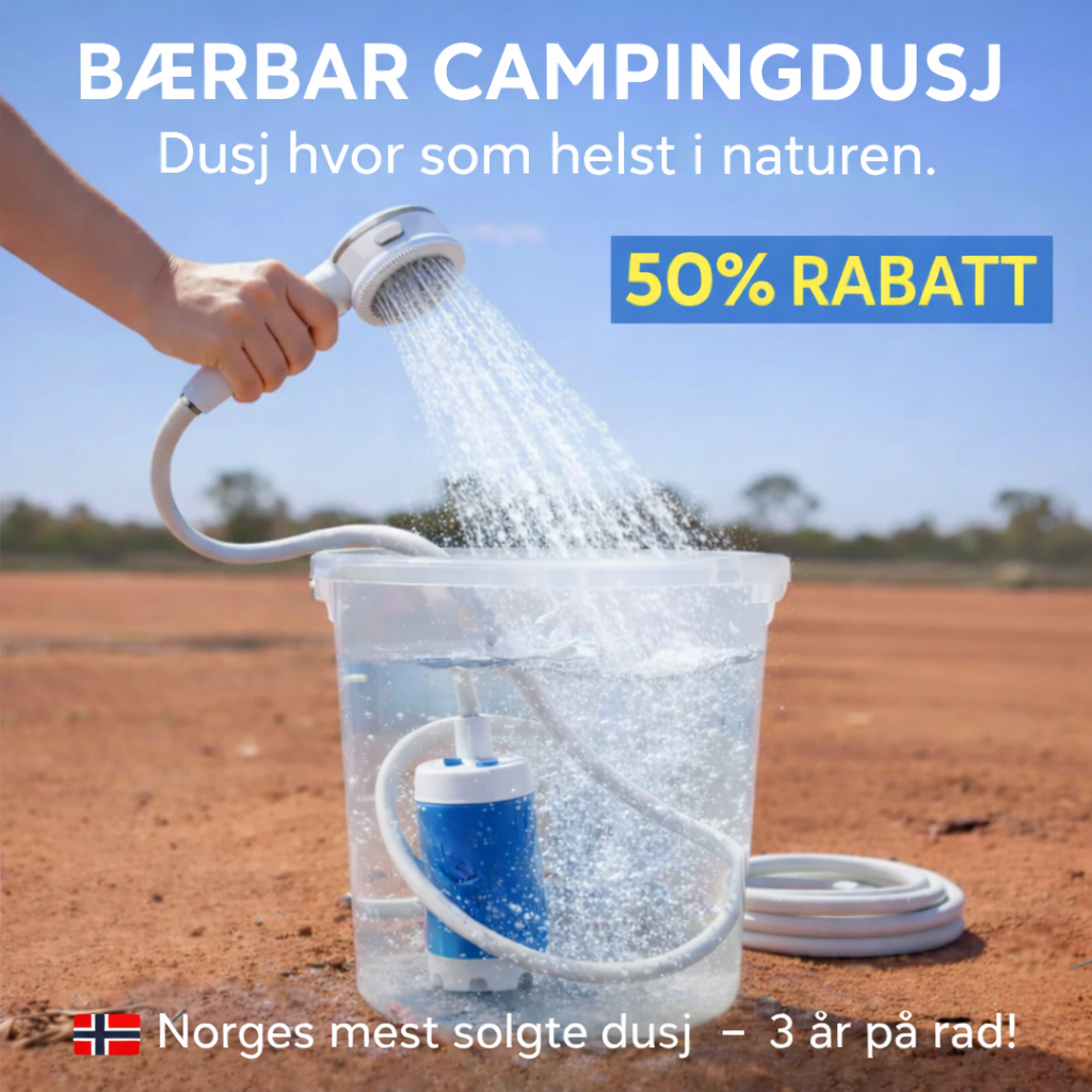 Bærbar Campingdusj - Enkel dusj for camping og tur.