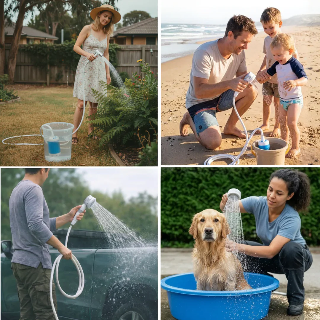 Bærbar Campingdusj - Enkel dusj for camping og tur.