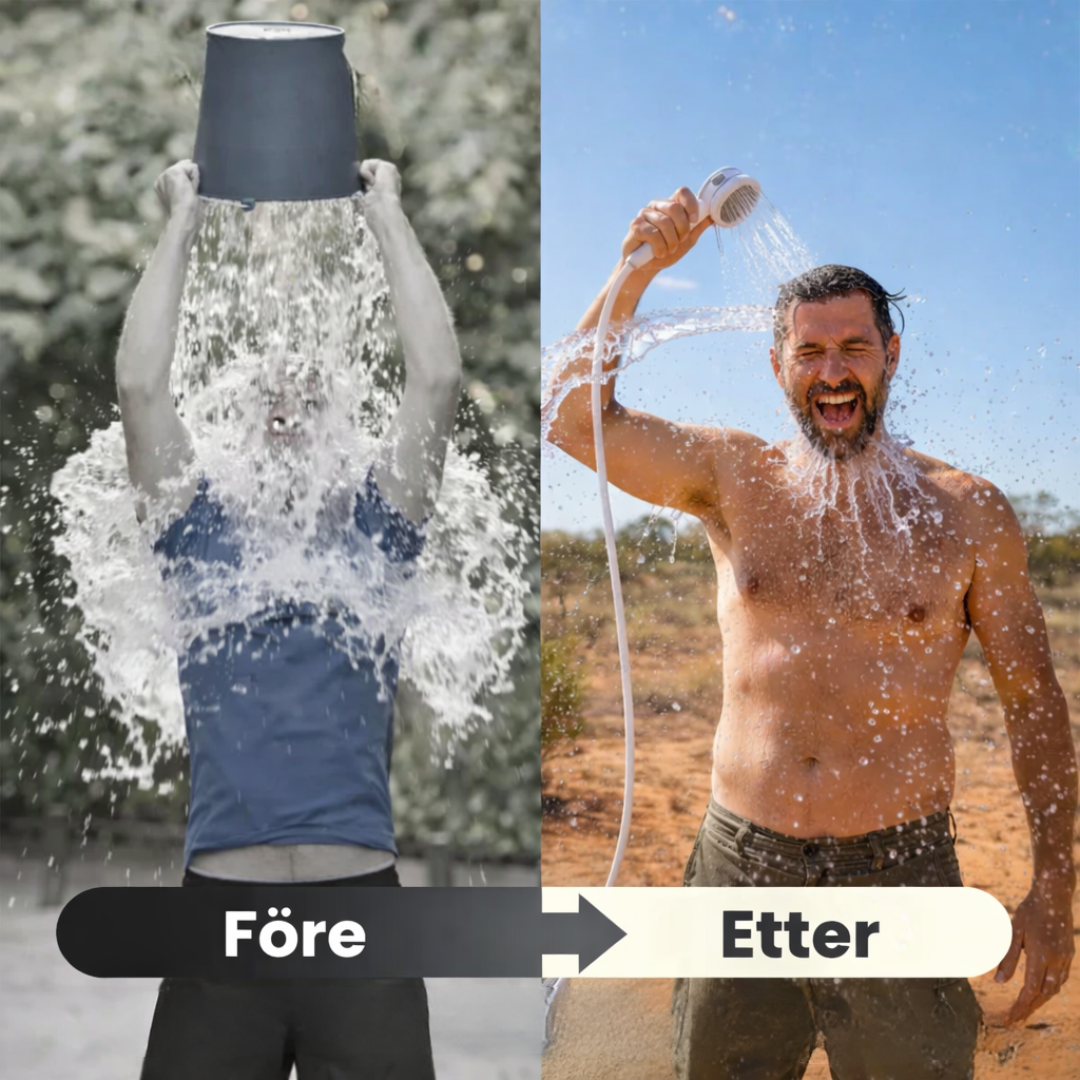 Bærbar Campingdusj - Enkel dusj for camping og tur.